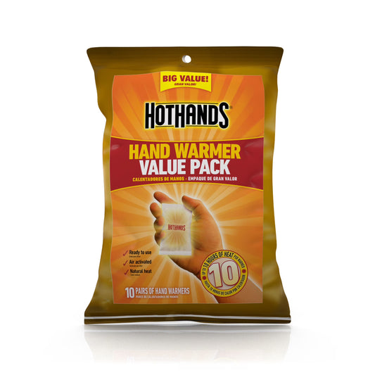 Hothands Hand Warmers 10 Pair Value Pack - up to 10 Hours of Heat per Pair